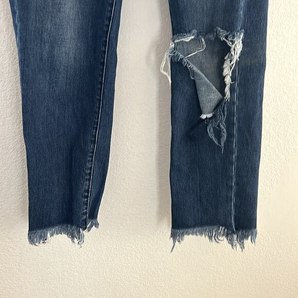 One Teaspoon Jeans Women’s High Rise Waist Freebird Skinny Ankle Chewed … - Picture 3 of 14
